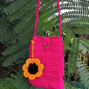 Hand Made Crochet Mobile Bag