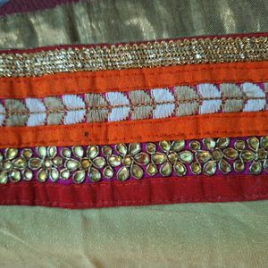 Golden Dupatta For Lehenga