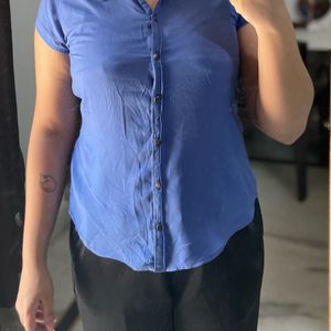 Blue Half Sleeves Shirt