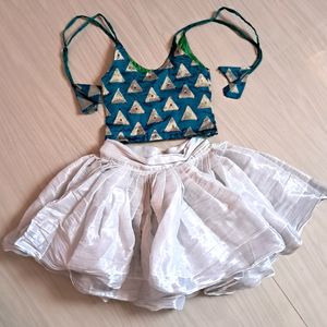 Girlbaby Sea Green Skirtset