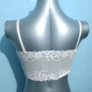 (327)White Bra ML