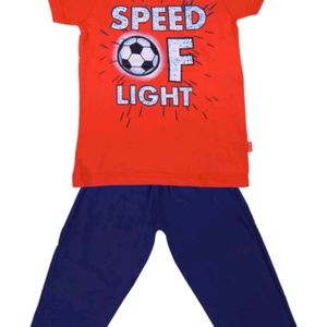 PROTEENS Boys Printed Cotton Blend Kids Nightwear