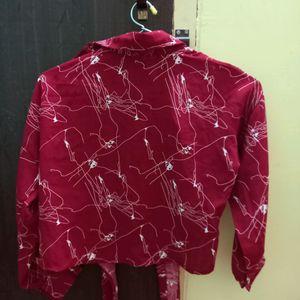 Maroon Fancy Top Shirt