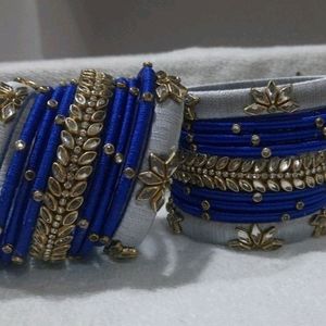 Handmade Silk Thread Bangles Set