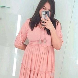 Pink Flared Dress