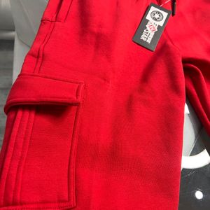 RED CONVERSE LOWER WITH SIDE POCKET