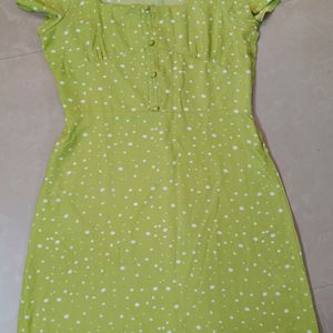 Green Polko Dot Dress