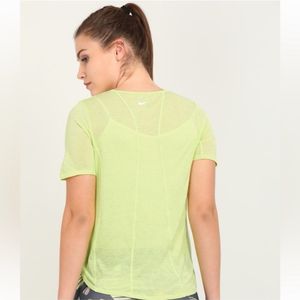 Nike Women Printed Round Neck Light Green T Shirt