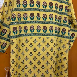 Light Yellow Kurti For Womens