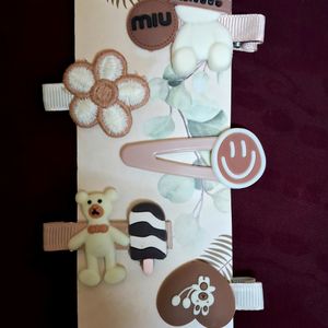 Korean Aesthetic Hair Clips Card