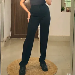 Black Straight Trousers