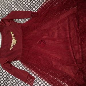 Princess Maroon Colour Gown