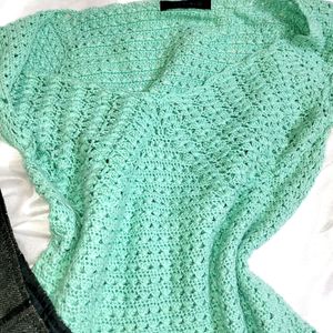 Crochet Sea Green Top