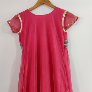 Women Pink Kurti Set