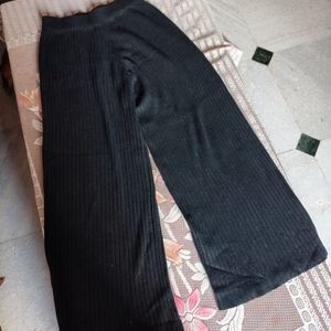 Black Super Warm Pants Woolen