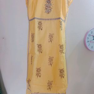 Yellow A-line Kurta