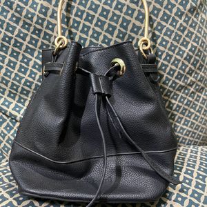 DressBerry Black Bucket Handbag With Small Wallet