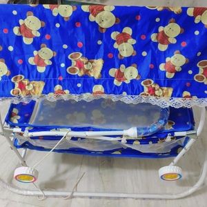 Blue Cradle Jhula For Baby New Born To 8 Month