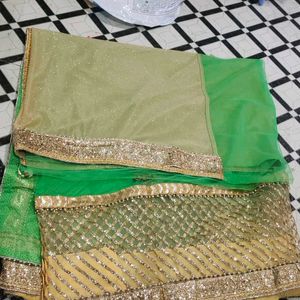 Beautiful Net Saree With Zari Work