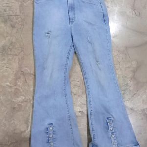 Blue bootcut jeans