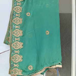 A green Colour beautiful dupatta