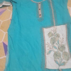 Beautiful Teal Blue Kurti