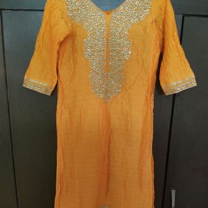 Orange Kurti 3-piece Set