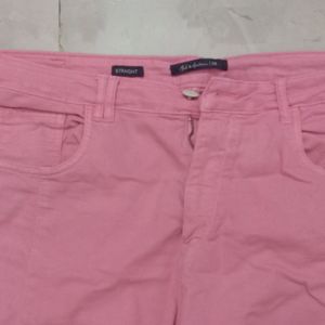 Pink Straight Pant Women 36