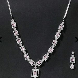 AD - Studded Necklace and Earring Set