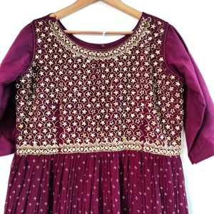 Purple Kurti With Duppata ( Women)