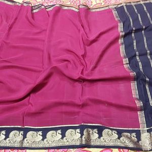 Good Condition Mysoore Silk Saree For Sale