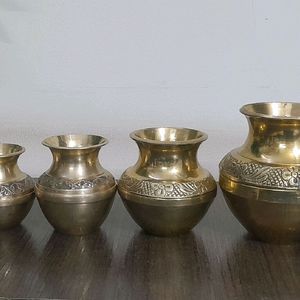 Set Of Brass Miniature Kalash