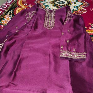 Heavy working kurti with dupatta