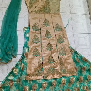 Dress With Nice Plazzo Type Ghaghra 💚