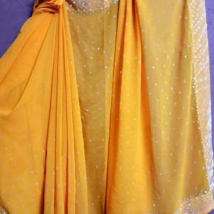 Women's Georgette Saree.. 🧡