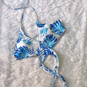 Tropical Stylish Knotted And Padded Bikini Set