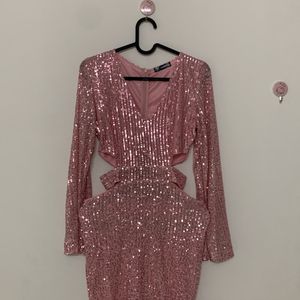 Shein Sequin Cutout Dress