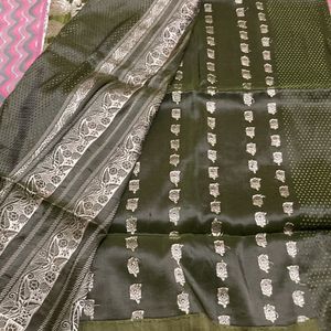 Banarsi Silk Green Saree