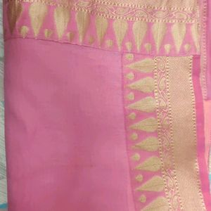 Cotton Saree Pink