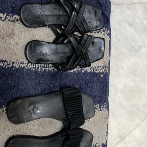 Black slippers