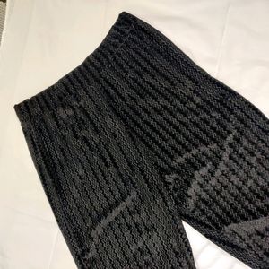 Black Shiny Legging Style Pants.