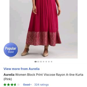 Aurelia Woman Block Print A-line Ethnic Gowns