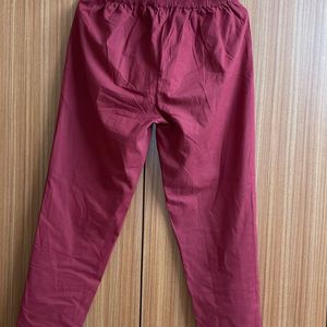 Women Mid-Rise Cotton Trouser