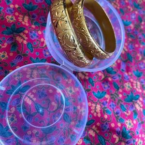 Golden Bangles Pair