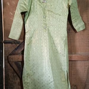 AAthnik Kurta  Colour Is Parrot Green Such Nice K