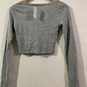 Silver Fashionable Fitted Top