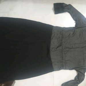 Gray And Black Designer Embroidered Saudi Abaya