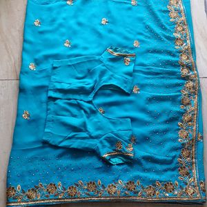 Stone Work Heavy Saree