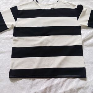 Striped Black And White Tshirt