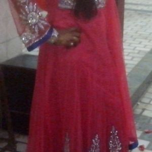 Stylish Long Anarkali With Dupatta & Paijama